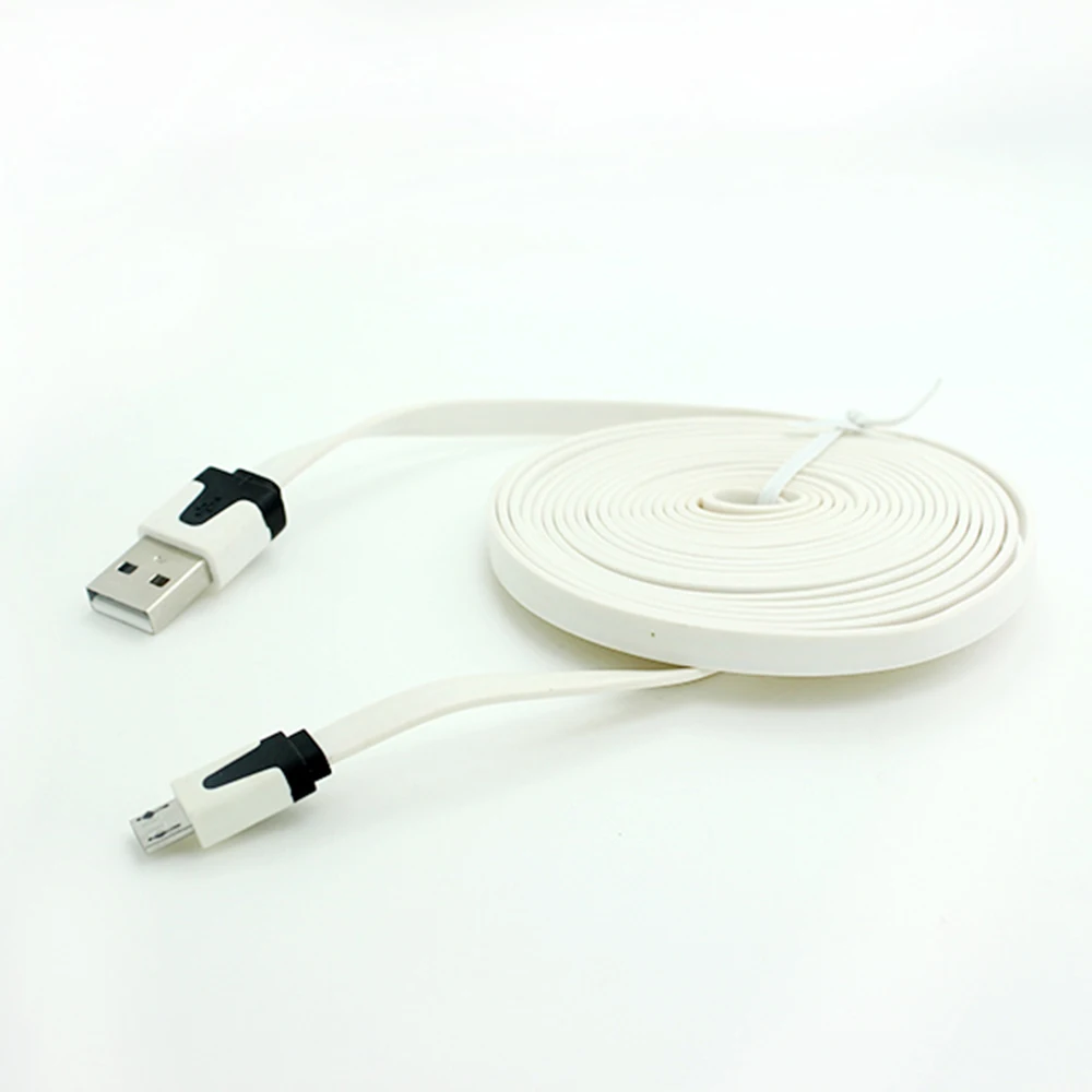 Плоский тонкий USB кабель 10 футов для зарядки и синхронизации данных Galaxy Note других