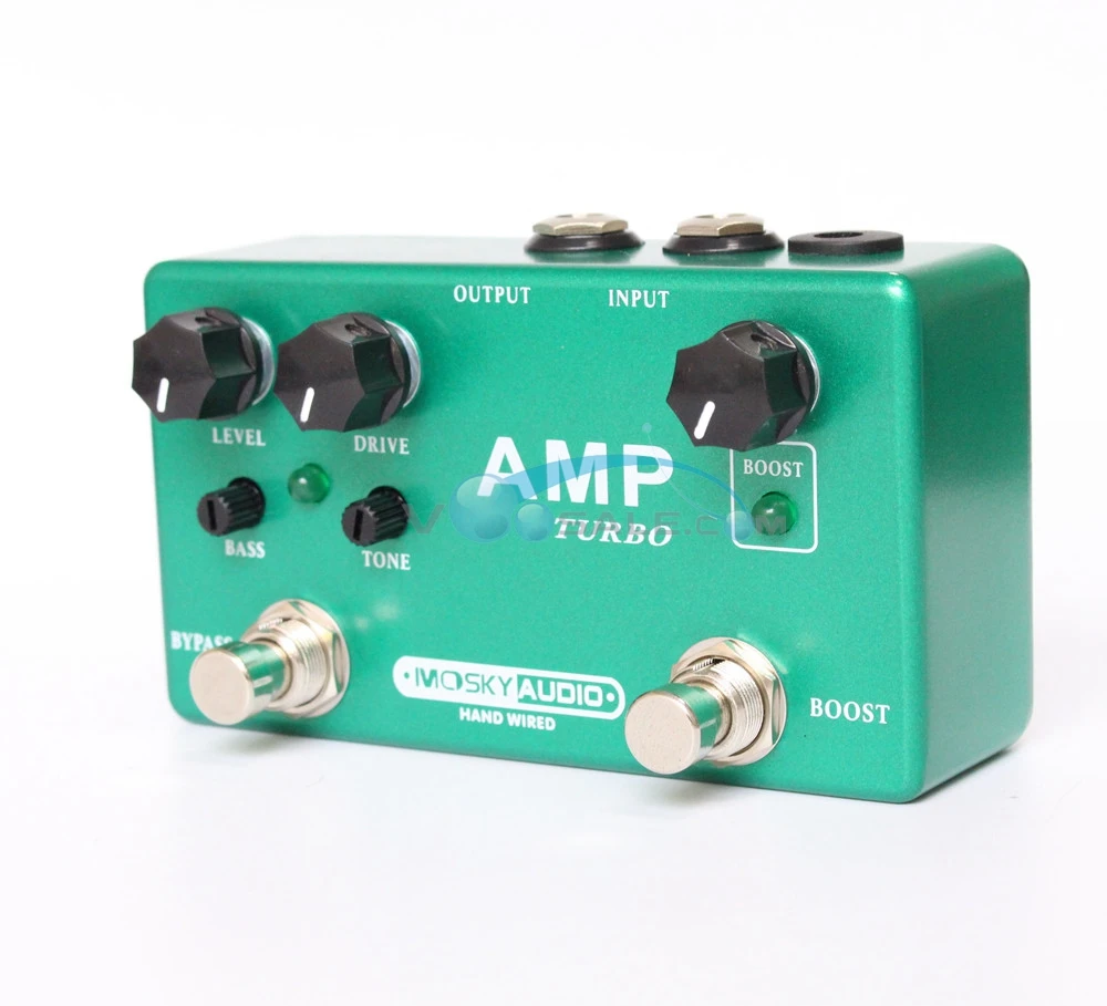 Mosky Amp Turbo мульти-эффекты усилитель гитарная педаль для звукового эффекта овердрайв Boost педаль эффект гитарные аксессуары гитарные части 2 эффекта в 1
