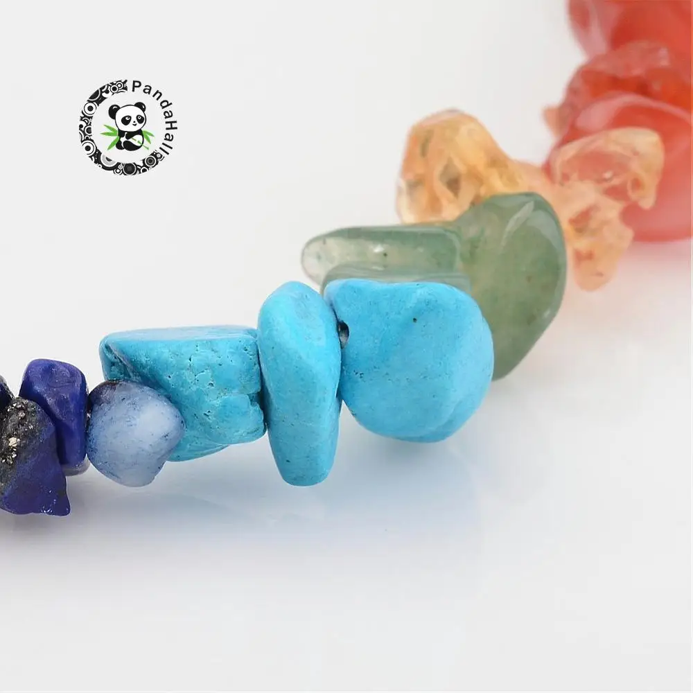 

Chakra wood beads stretch bracelets natural stone beads Fashion Jewelry Decoration Accessories colorful 52mm F60