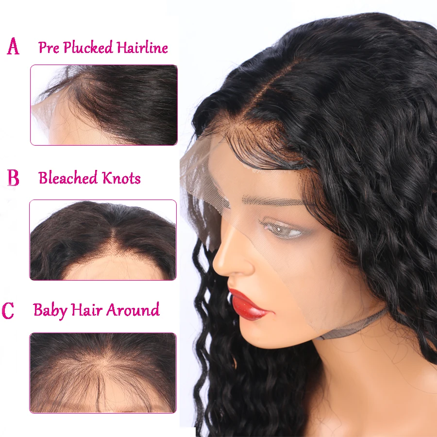 Полностью кружевные человеческие волосы искусственные предварительно