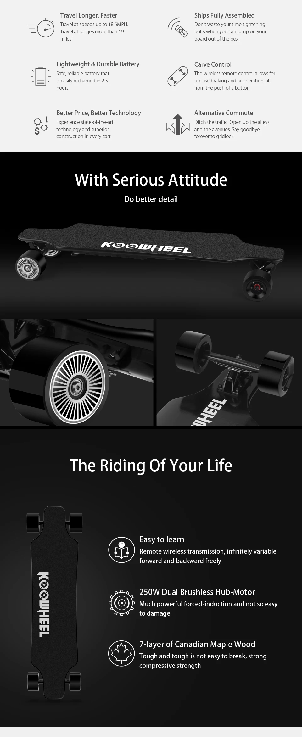 Koowheel обновленная версия Электрический Лонгборд 4 колеса электрический скутер 5500 мАч литиевая батарея съемный и заряжаемый скейтборд