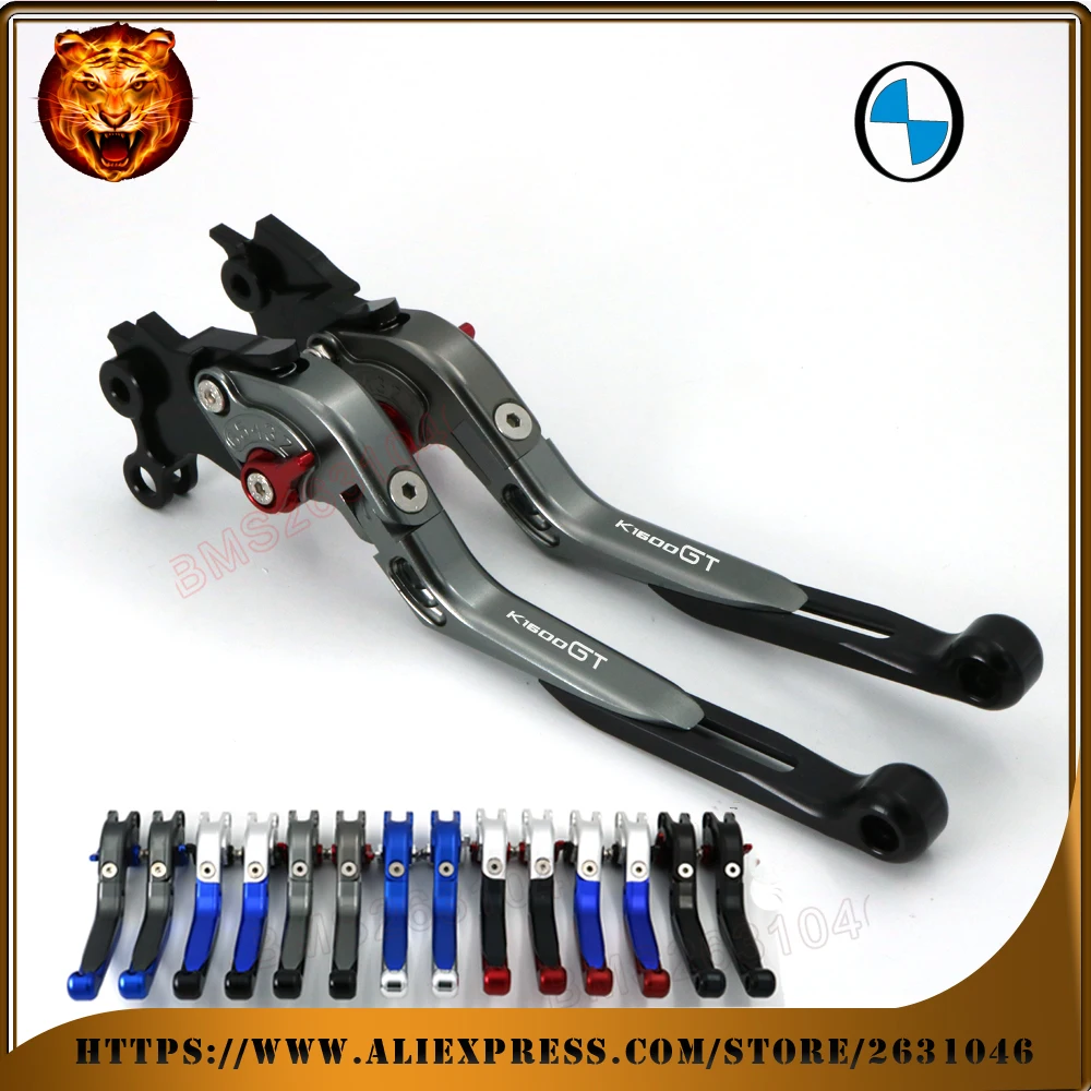 

Для BMW K1600GT GTL K1600 1600 1600GT 2012-2015 логотип синий черный мотоцикл Регулируемый складной выдвижной тормозной рычаг сцепления серый