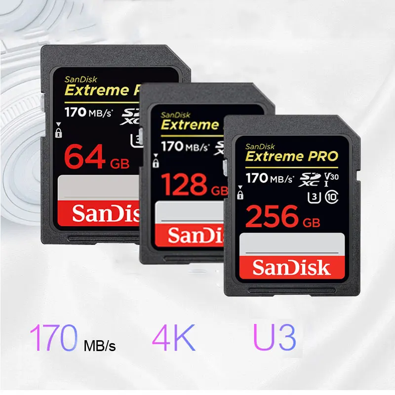 100% Оригинальный двойной флеш-накопитель SanDisk Extreme PRO SDXC UHS-I слот для карт памяти 170