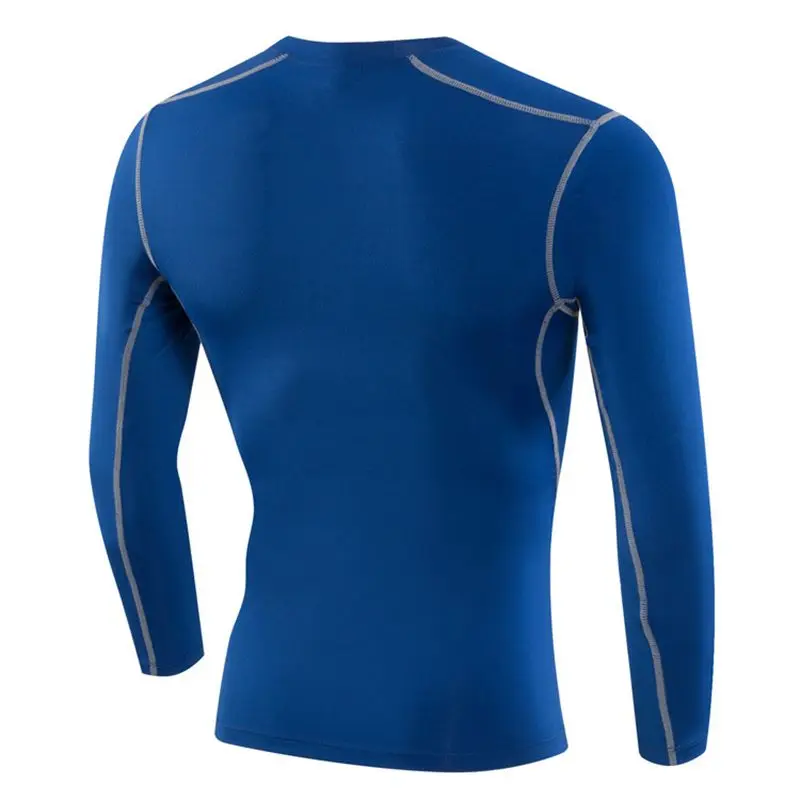 2018 г. Лидер продаж с длинным рукавом Бег футболка Для мужчин Фитнес Training Shirt Tight