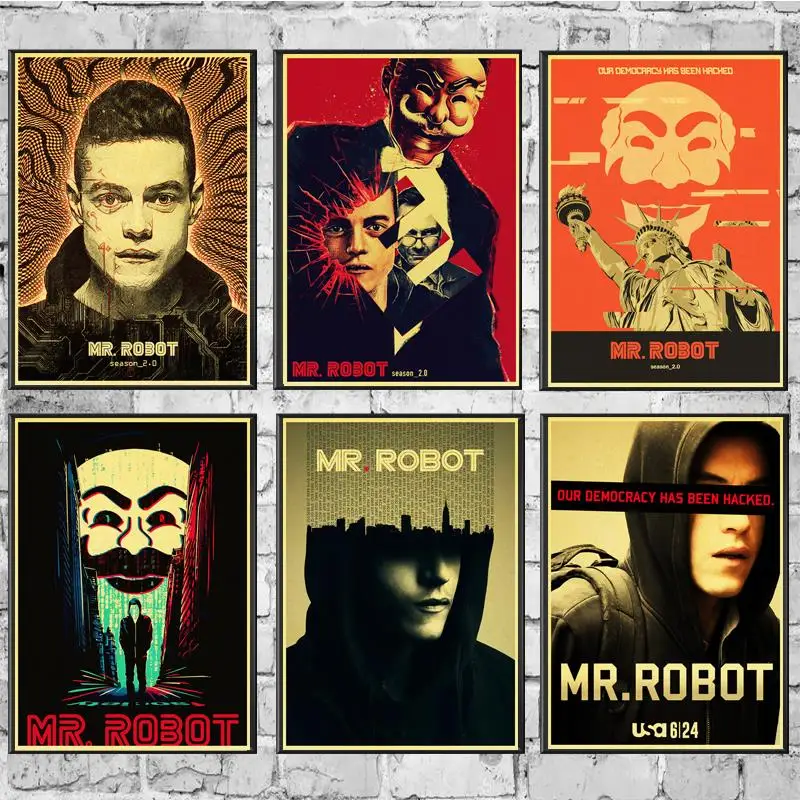 Постер из фильма MR. Robot настенные наклейки винтажный постер с принтом высокое