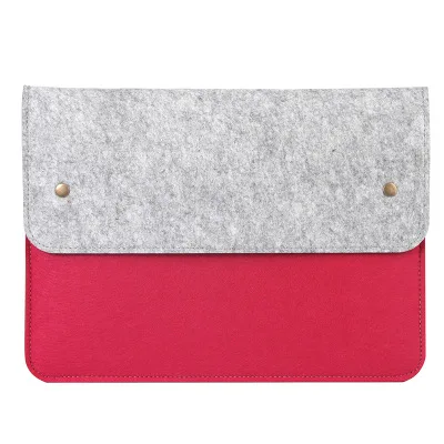 rose red gary Новая шерстяная фетровая сумка для ноутбука Macbook air 13 Pro retina 12 15 чехол для Xiaomi Dell Hp lenovo 14 15,6 чехол для ноутбука - Цвет: rose red gary