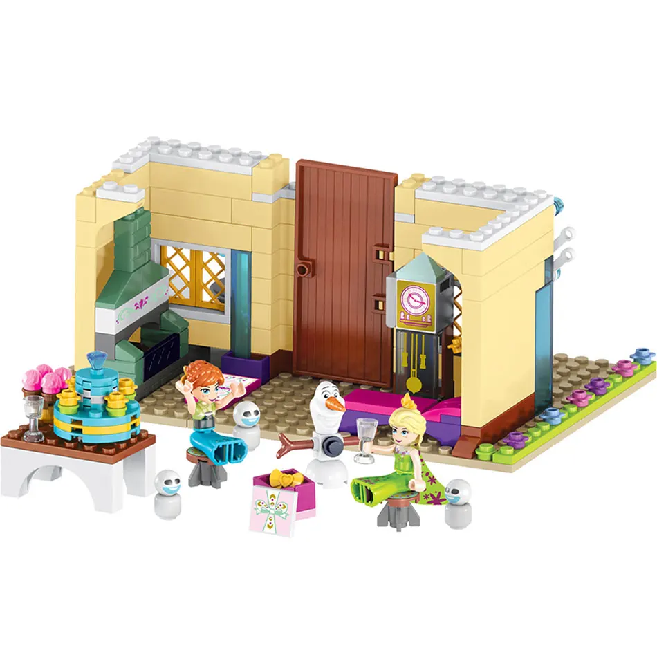 519 шт. маленькие строительные блоки игрушки совместимые с Lepinging Arendelle Castle
