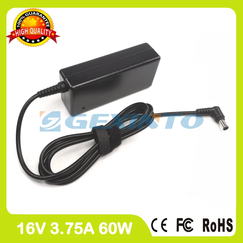 16V 3.75A 60W Ноутбук ac адаптер питания зарядное устройство для Fujistu стилистический