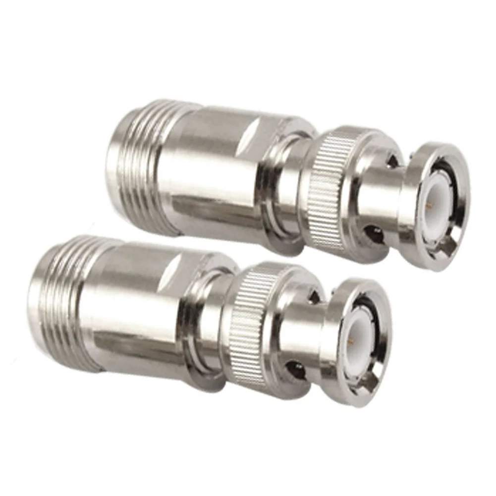 HHTL-2 Pcs N Type Female to BNC Male RF Coaxial Coax Adapter Connector Silver | Обустройство дома