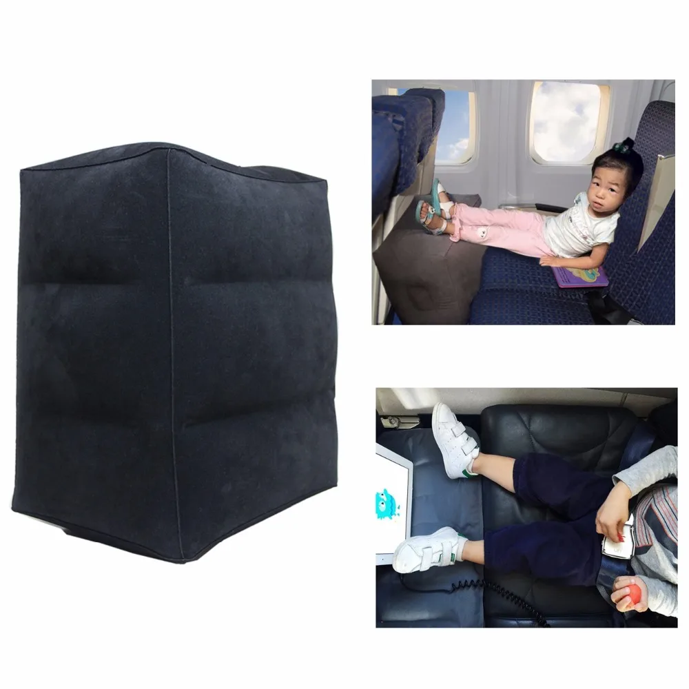 Подушка для сна детей в полете Kids Flight Sleeping Footrest Pillow, подходящая для использования в самолете, автобусе и машине, надувная подставка для стоп.