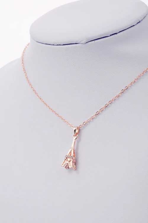 Женское простое ожерелье AOLOSHOW розовое золото ювелирное украшение в виде