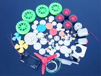 69pcspack k1002 several different plastic gears and worms and dc motors handmaking parts free russia shipping