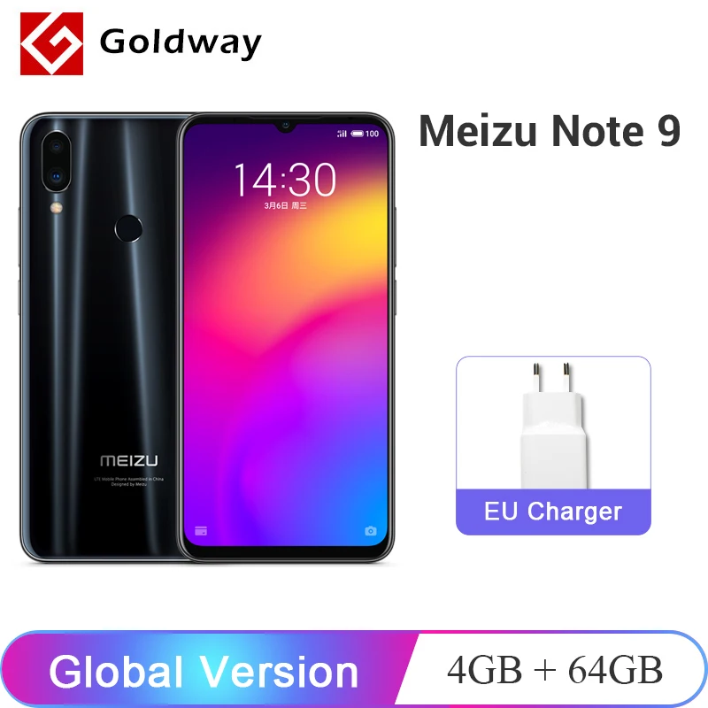 Meizu Note 9 смартфон с восьмиядерным процессором Snapdragon 675 ОЗУ 4 Гб ПЗУ 64 ГБ 6 2 дюйма 48 МП