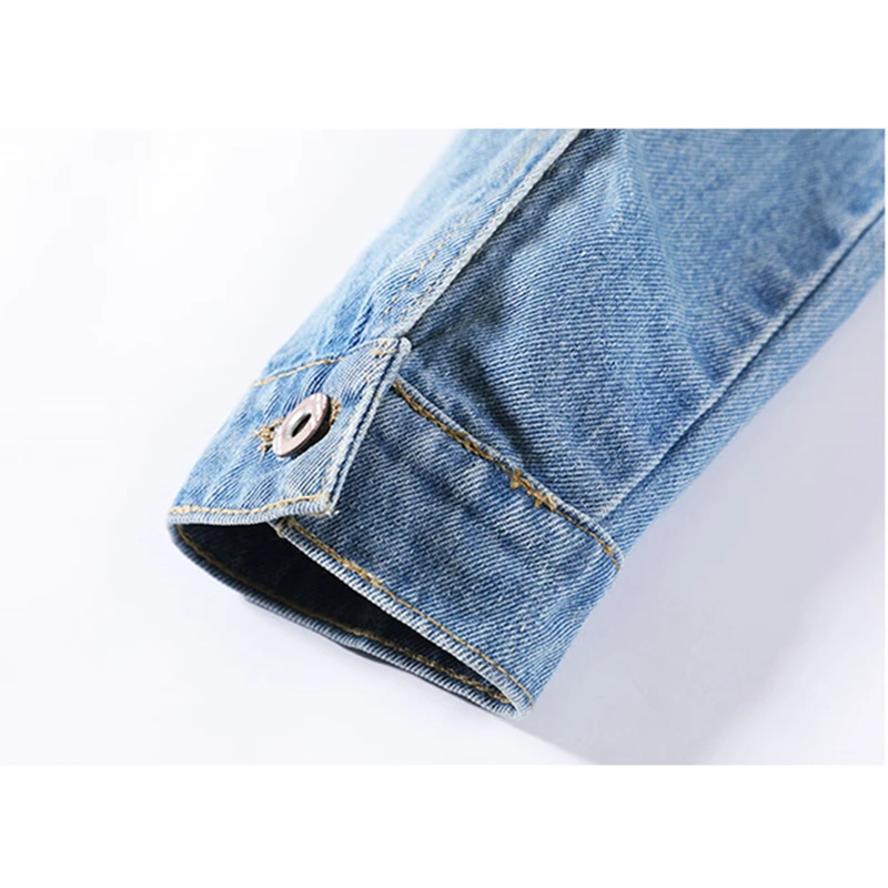 

2020 Spring New Women Short Vintage Denim Jacket Autumn Plus Size Long Sleeve Casual Hole Jeans Coat Ladies Outerwear 6XL Q124