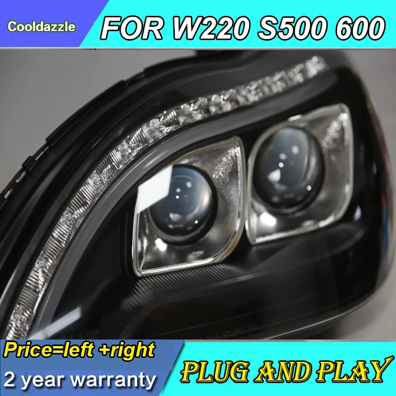 Светодиодный налобный фонарь для Mercedes Benz W220 S280 S320 S500 S600 1998 1999 2000 20012002 2003 2004 2005 год