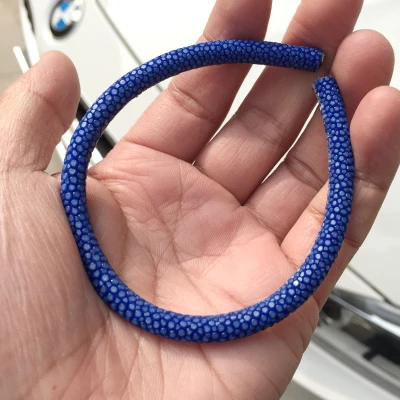 blue Волшебные рыбки, мужские, диаметр 6 мм, длина 20,5 см, кожа ската, для рукоделия, ручные браслеты, ожерелье для мужчин, подходят для брендовых часов, diy ювелирные изделия - Окраска металла: blue