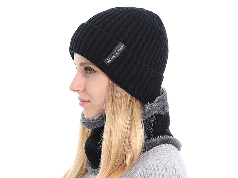 YOUBOME модные зимние Skullies Beanies, вязаная шапка, шарф, женские зимние шапки для мужчин и женщин, мешковатые теплые утолщенные шапки для девочек, шапки