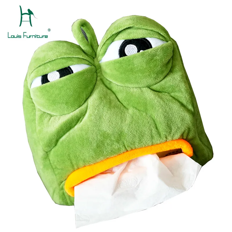 

Louis Fashion Paper Bags Creative Cartoon Personality Ugly Ugly Sad Frog Family Car Storage Modern