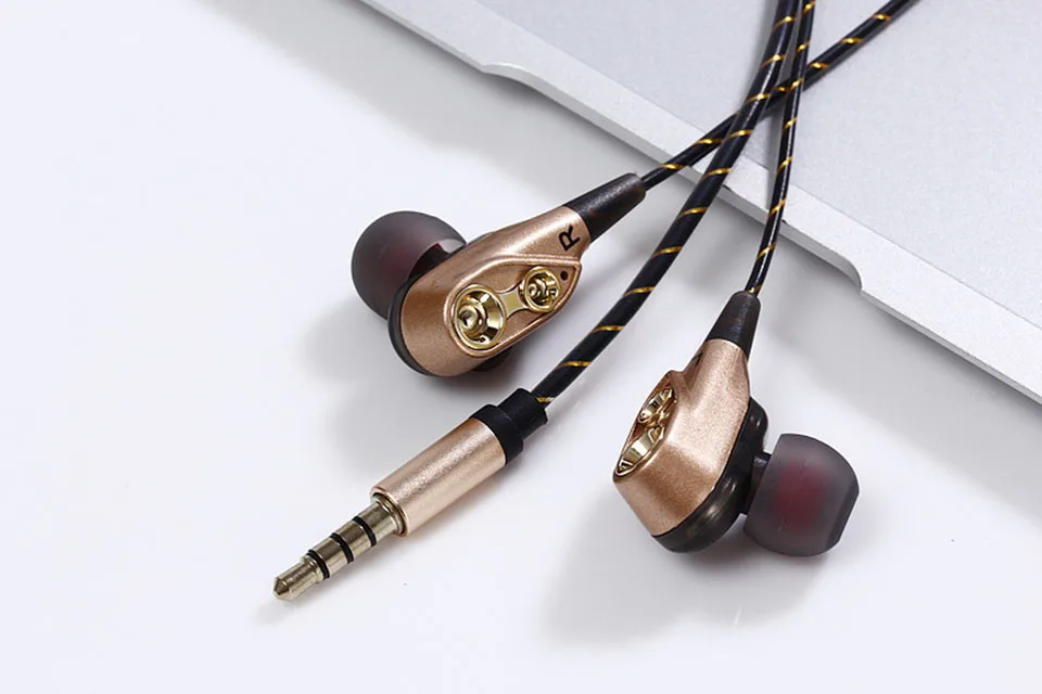 Двойной динамический привод hi res аудио наушники вкладыши гарнитура hi-Fi стерео Басс наушники для Meizu M2 M3 M5 Примечание
