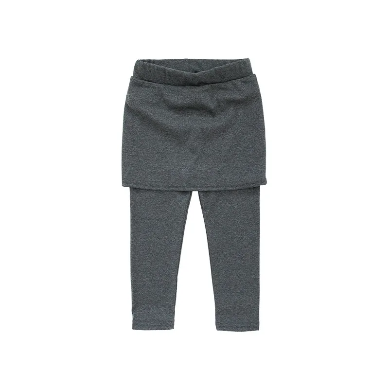 WLG/весенние леггинсы для девочек детская хлопковая розовая серая темно юбка