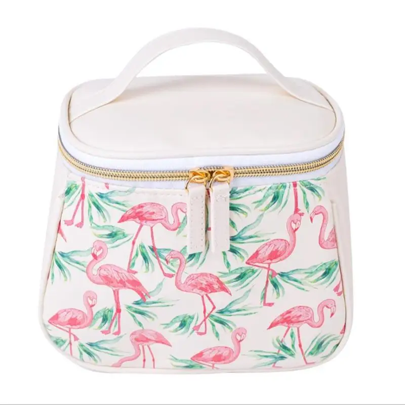 Flamingo Women Makeup Bag Cosmetic Beauty Toiletry Case Travel Pouch Organizer Bath Wash Handbag Storage Kit | Дом и сад