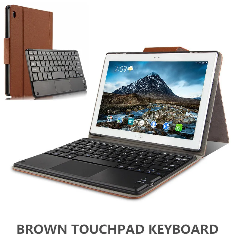 Набор аксессуаров для lenovo Tab 4 10 Plus Tb-x704n Tb-x704f-умный чехол+ Bluetooth клавиатура+ Защитная пленка+ стилус - Цвет: portable touchpad