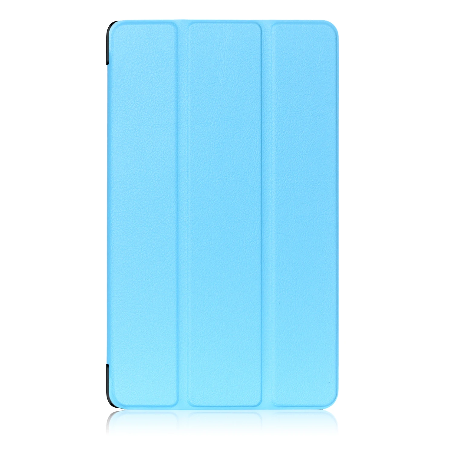 blue Ультра тонкий чехол для HUAWEI MediaPad T3 10,0(9,"), складываются в три раза одноцветное из искусственной кожи умному магниту чехол с принтом+ Бесплатный подарок - Цвет: blue