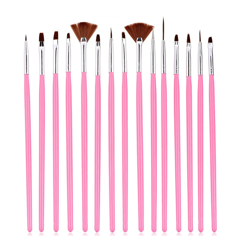 15pcs/Set Nail Art Pen Brush Painting Set Manicure DIY Tool | Красота и здоровье