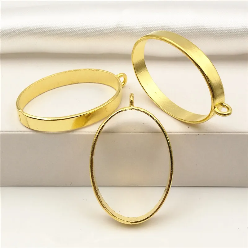 5 шт./лот смешанный стиль Сплав Круглый Кулон овальной формы золотой