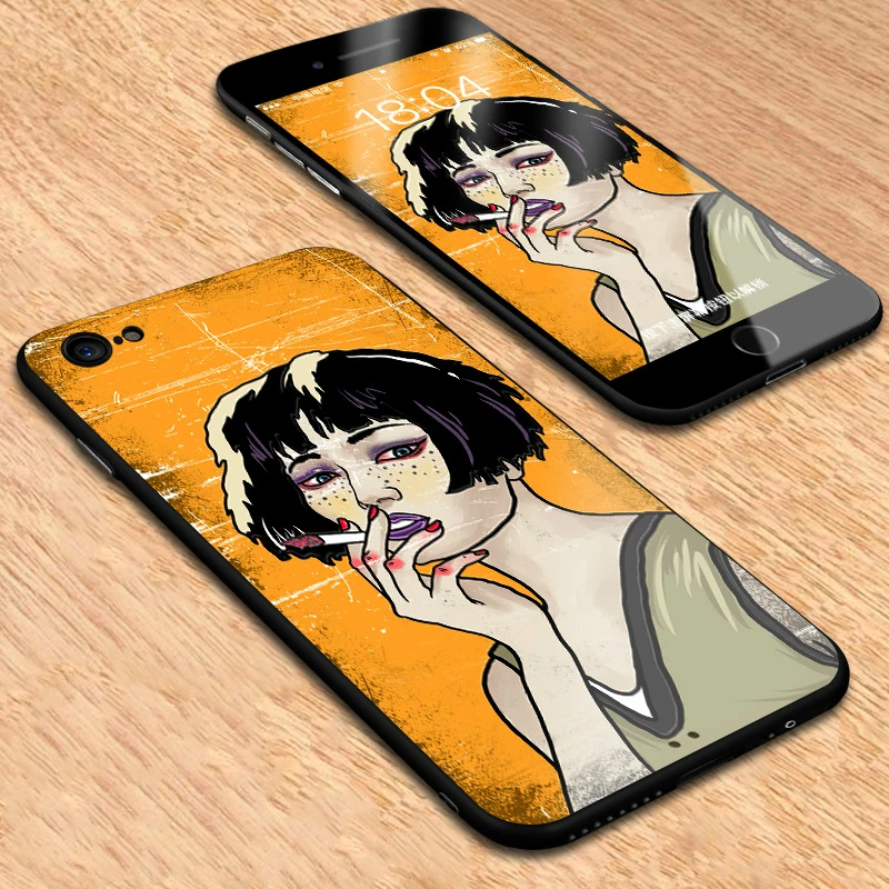 Y-ZU чехол для телефона iPhone 6 6s 7 8 6/7/8 plus X личности оригинальный Bad girl рука оболочки