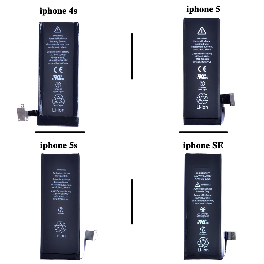 Аккумулятор conenset для iphone 4s 5 5s SE, сменная батарея для внутреннего телефона, литиевые батареи+ Бесплатные инструменты
