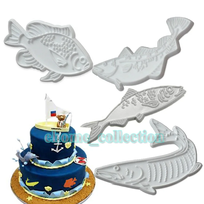 Фотоформа 3D пластиковая в форме рыбы печать печенья резак фотография|fondant cake