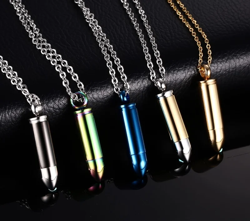 Бела Коренастый Пуля Форме Кремации Ожерелье Из Нержавеющей Стали|necklace necklace|bullet