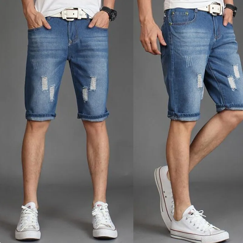 

2019 Hot JEANS SHORTS Casual Men 's 1Pcs Cotton NEW Denim Fashion SHORTS Summer