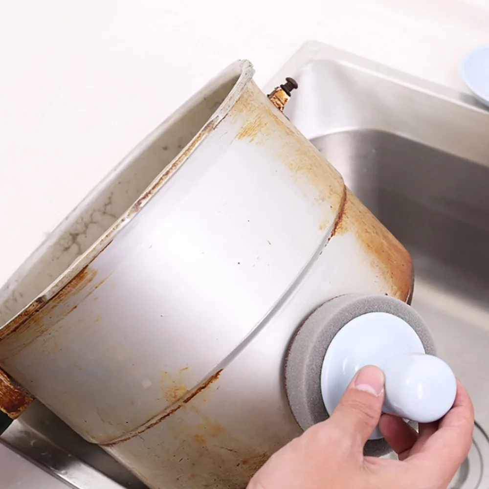 Anti-microbial Scrubber Sponges Grip Sponge Brush With Tray For Kitchen Gas Stove D1 Decor | Дом и сад