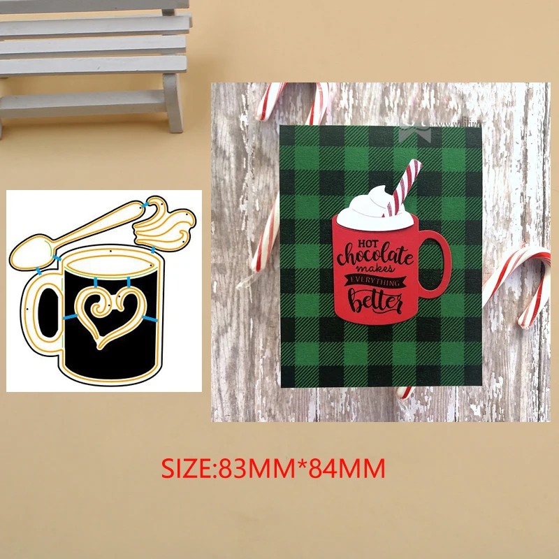 Кофейная чашка металлические штампы трафареты для сделай сам Скрапбукинг