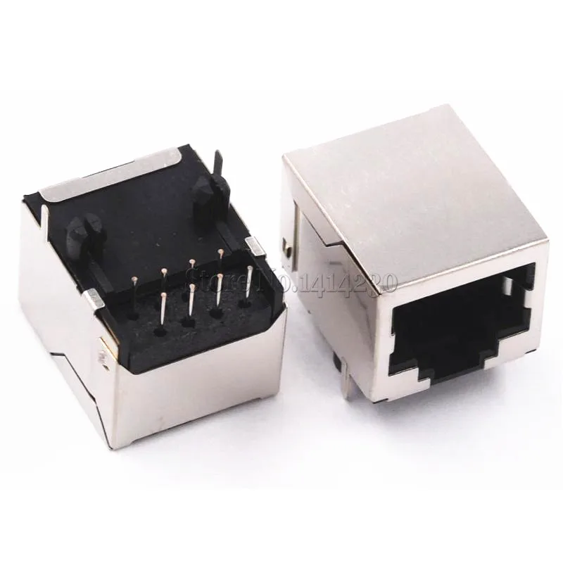 10 шт. RJ45 разъем 8 Pin кабель интерфейс экранированный кристалл светильник медный
