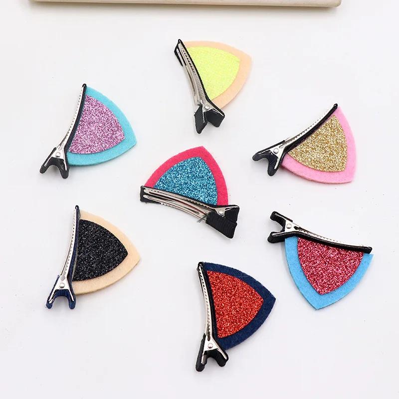 Sale 6 Colors 20PCS Girls Hair Clip Lovely Cat Ear Hairpin Cute Accessories Children dropshipping baby girl hair clips | Детская одежда