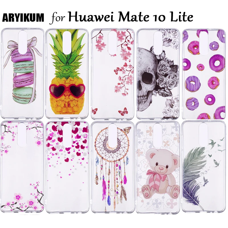 Чехлы для телефонов Huawei Mate 10 Lite rne l21 мягкий силиконовый прозрачный чехол из ТПУ с