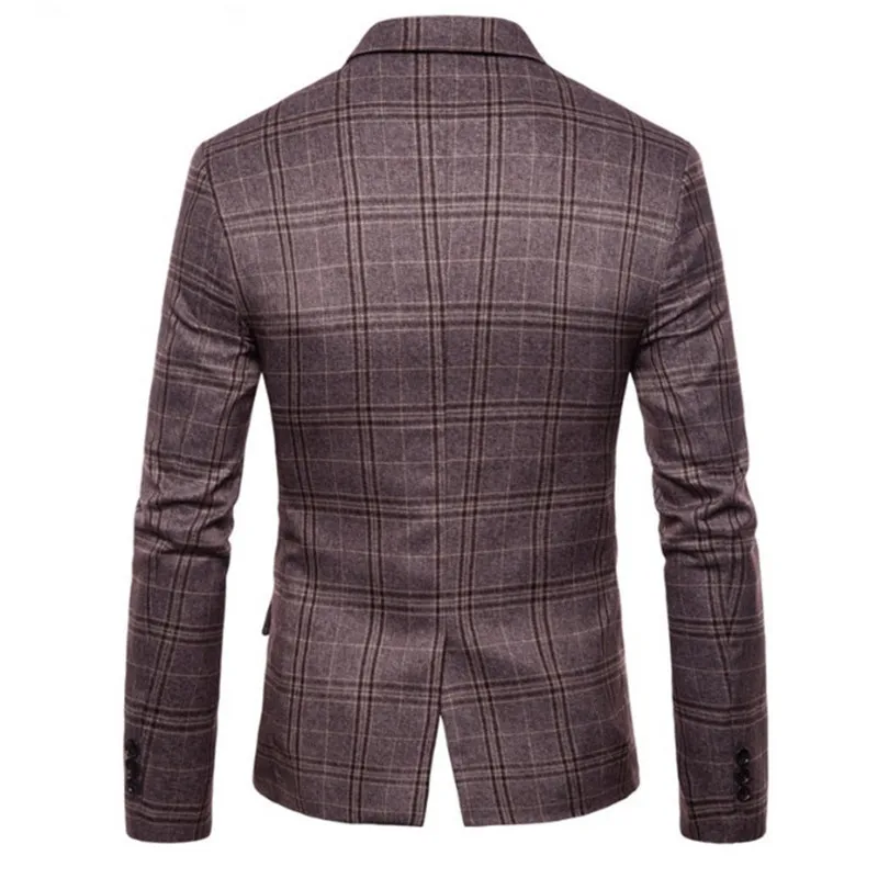 Одежда блейзер мужской одна кнопка Slim Fit костюм для выпускного вечера Модный