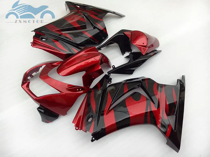 Обтекатели под давлением для Kawasaki Ninja250r 2008 2009 2010-2014 комплект обтекателей красного