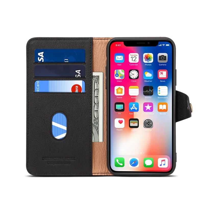 NEWISDOM для iPhone X чехол из натуральной кожи роскошные Обложка паспорта держатель