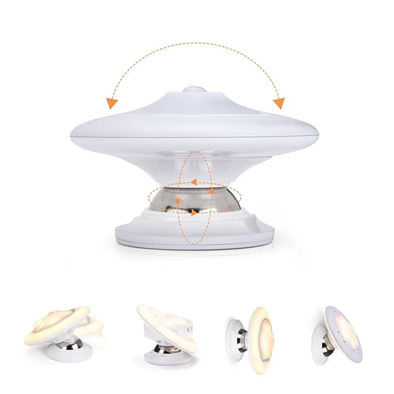 

New Magnet LED Infrared Human Body Induction Lamp 360 Degree Rotation Intelligent Creative Night Light Table Lamp Wall Lamp