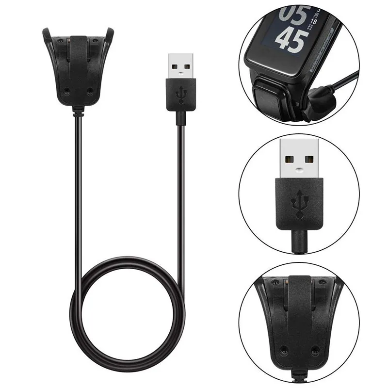 Высокое качество USB зарядное устройство зажим зарядный кабель для TomTom ADVENTURER Golfer 2 Runer2/3 Runner 2/3 Spark3 gps часы дропшиппинг