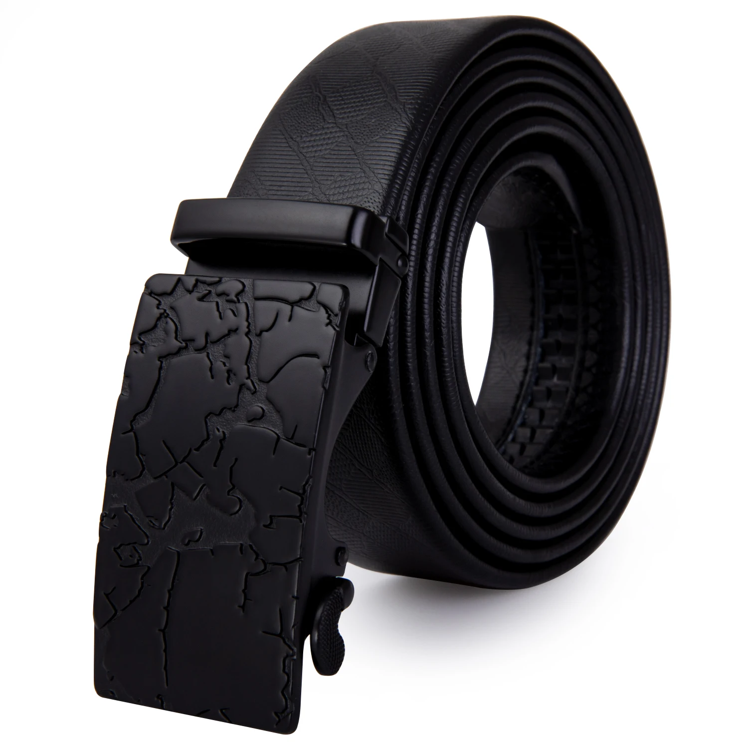 

BK-2069 Barry.Wang Designer Black Automatic Alloy Buckle Belts Men Cowhide Leather Strap Casual Belts For Men Gifts 110cm-160cm
