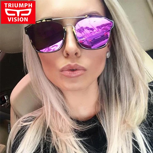 Солнцезащитные очки TRIUMPH VISION женские зеркальные красные модные дизайнерские