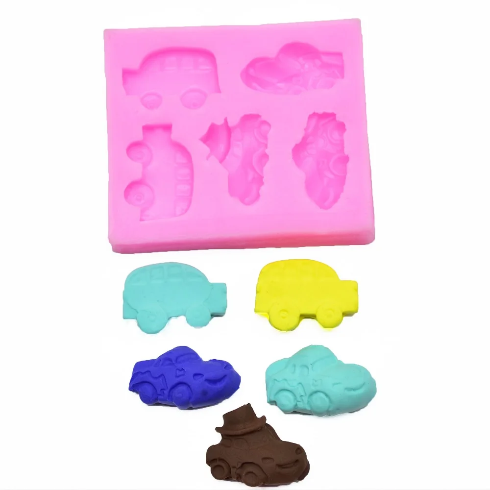Автомобили Силиконовые формы 3D Fondant (сахарная) декорирование тортов Сахар
