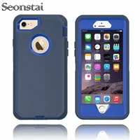 defender case for iphone7 6 plus 6s 8 8plus x 3 in 1 pc rubber hybrid heavy military anti shock armor cases for iphone xr xs max