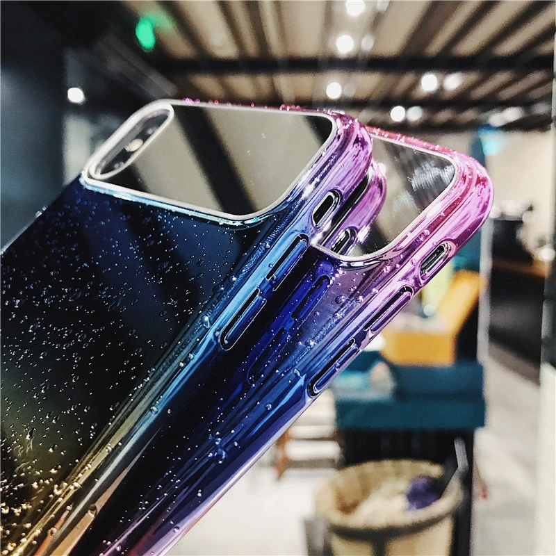 WMZSUCC Glossy PC Hard Mirror Design Water Drops Fitted Phone Case Back Cover for iPhone X 8 Plus 7 6 6s Wholesale |