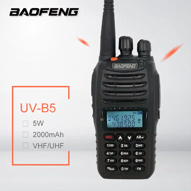 

2019 Baofeng UV-B5 Walkie Talkie Samll Size Ham Radio Comunicador UHF VHF Two Way Radio Station UVB5 HF SDR Transceiver FM VOX